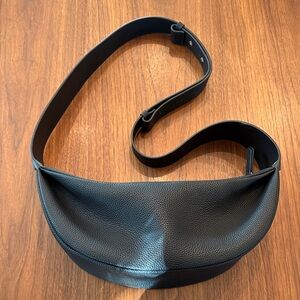 Cos dupe Black Leather banana Bag